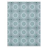 Nappe Motif Mandala Bleu et Gris Orageux (Devant)