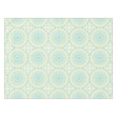 Nappe Motif Mandala géométrique turquoise et jaune (Devant (Horizontal))