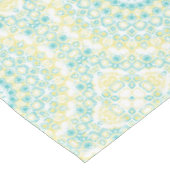 Nappe Motif Mandala géométrique turquoise et jaune (Angle)