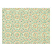 Nappe Motif Mandala Teal et Orange Tropical (Devant (Horizontal))