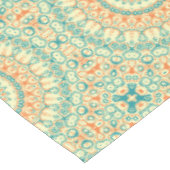 Nappe Motif Mandala Teal et Orange Tropical (Angle)