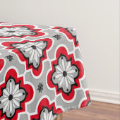 Nappe Motif marocain de tuile - gris et rouge (In Situ)