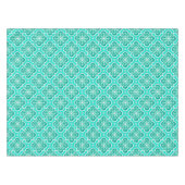 Nappe motif marocain en tuiles - Turquoise et Aqua (Devant (Horizontal))