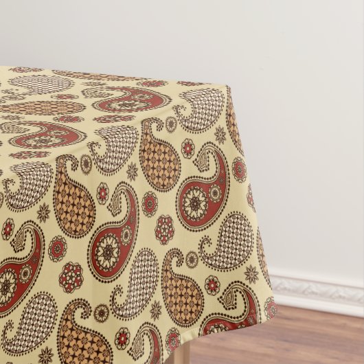 Nappe Motif, marron, tan et beige (In Situ)