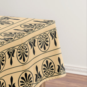 Nappe Motif méditerranéen grec Arabesque Brown
