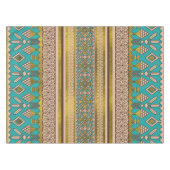 Nappe Motif mexicain de style - sarcelle d'hiver, or et (Devant (Horizontal))