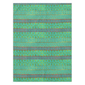 Nappe Motif mexicain de style - sarcelle d'hiver, or et (Devant)