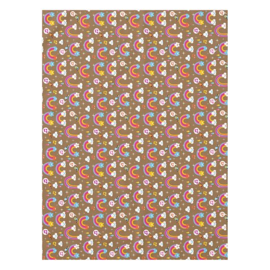 Nappe motif mignon d'arcs-en-ciel (Devant)