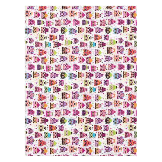 Nappe Motif mignon d'arrière - plan de hibou pour des (Devant)