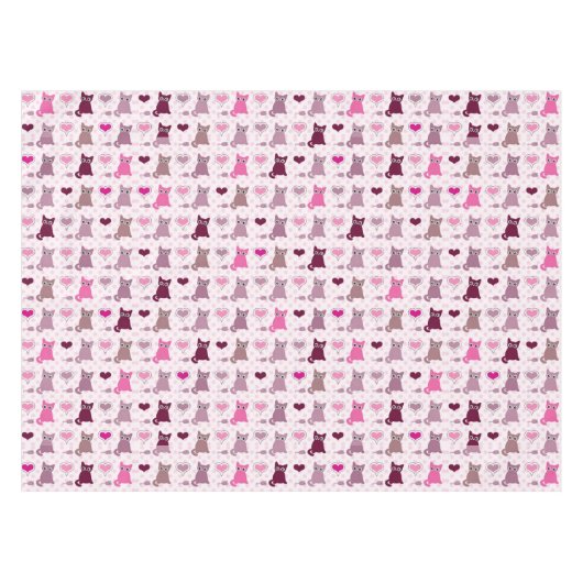 Nappe Motif mignon de filles de chaton (Devant (Horizontal))