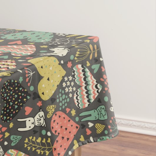 Nappe Motif mignon de lapins d'amour avec des coeurs (In Situ)