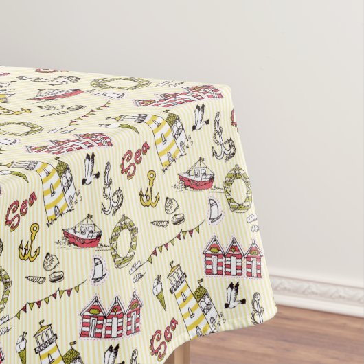 Nappe Motif mignon de scène de plage (In Situ)