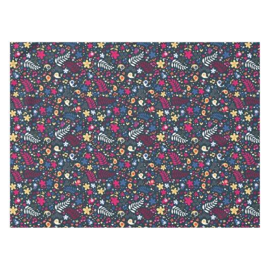 Nappe motif mignon d'oiseaux et de fleurs (Devant (Horizontal))