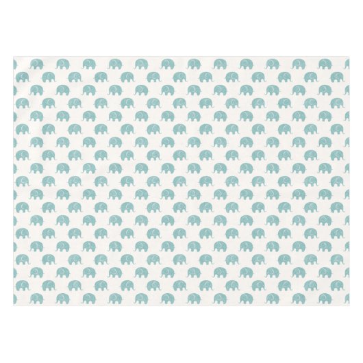 Nappe Motif mignon turquoise d'éléphant (Devant (Horizontal))