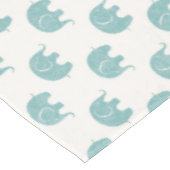 Nappe Motif mignon turquoise d'éléphant (Angle)