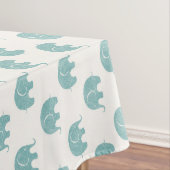 Nappe Motif mignon turquoise d'éléphant (In Situ)