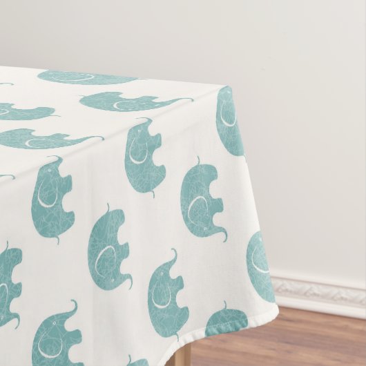 Nappe Motif mignon turquoise d'éléphant (In Situ)