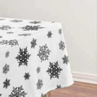 Motif minimaliste noir Whimsical Snowflake