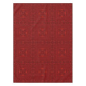 Nappe Motif moderne abs en soie rouge transparente doubl (Devant)
