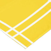 Nappe Motif moderne Abstrait Grille Jaune (Angle)