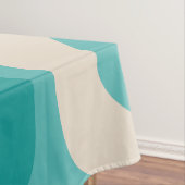 Nappe Motif moderne de Piquet du milieu du siècle Turquo (In Situ)