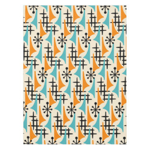 Nappe Motif moderne du milieu du siècle de l'âge atomiqu