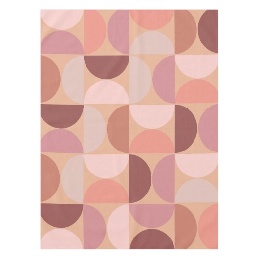 Nappe Motif moderne du milieu du siècle Peach Fuzz (Devant)