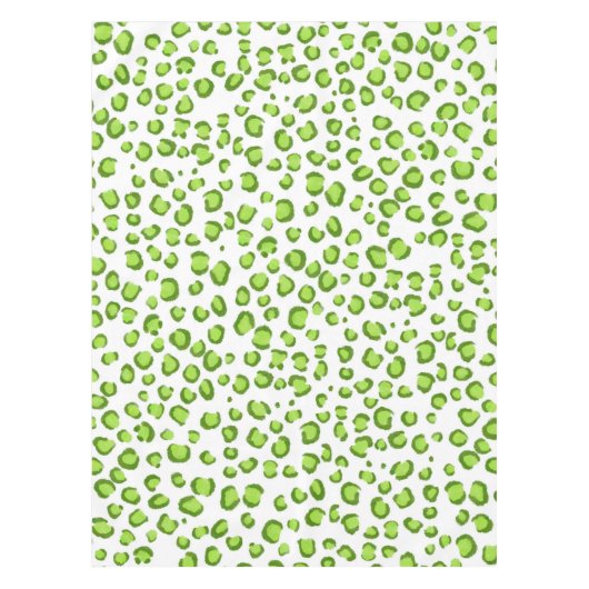 Nappe Motif moderne Léopard de neige Vert Poster de anim (Devant)