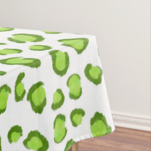 Nappe Motif moderne Léopard de neige Vert Poster de anim