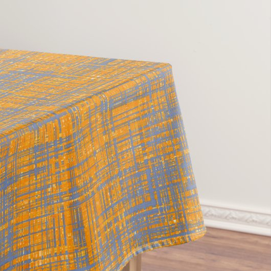 Nappe Motif moderne orange gris jaune bleu (In Situ)