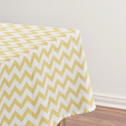 Nappe Motif moderne pastel jaune et blanc chevron (In Situ)