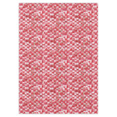 Nappe Motif moderne Tartan Rouge Floral (Devant)