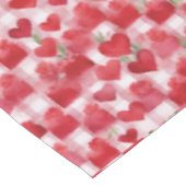 Nappe Motif moderne Tartan Rouge Floral (Angle)
