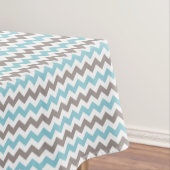 Nappe Motif moderne tendance Blue Grey Chevron (In Situ)