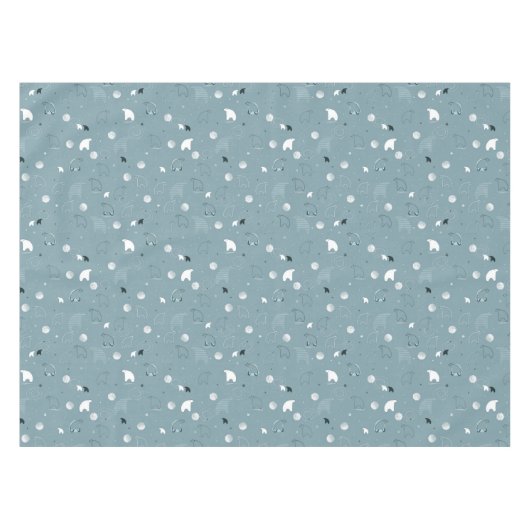 Nappe motif montrant un polaire mignon (Devant (Horizontal))