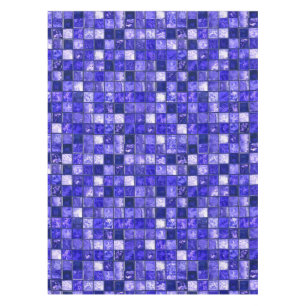 Nappe Motif mosaïque bleu