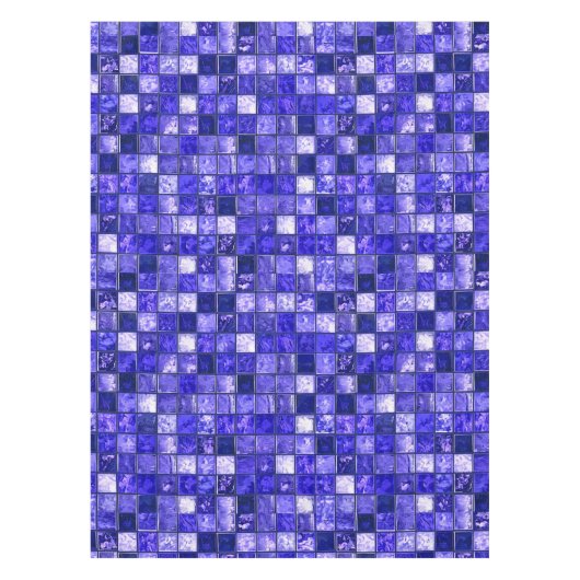 Nappe Motif mosaïque bleu (Devant)
