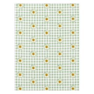 Nappe Motif mou Daisy sur Sage En vichy Plaid