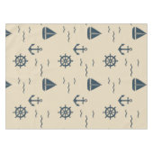 Nappe Motif nautique avec Ancre Voilier Compass (Devant (Horizontal))