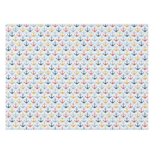 Nappe Motif nautique avec des Ancres (Devant (Horizontal))