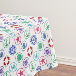 Nappe Motif nautique coloré