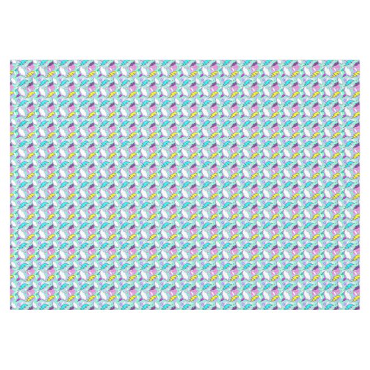 Nappe Motif Neon Lightning Bolts & Stars (Devant (Horizontal))