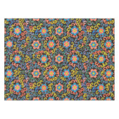 Nappe Motif noir chic avec fleurs colorées (Devant (Horizontal))
