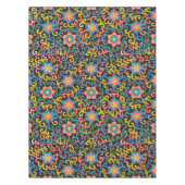 Nappe Motif noir chic avec fleurs colorées (Devant)