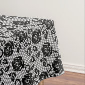 Nappe Motif noir de dentelle sur l'arrière - plan blanc (In Situ)