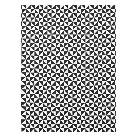 Nappe Motif noir et blanc de triangle (Devant)