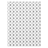 Nappe Motif noir et blanc mignon d'empreintes de pattes (Devant)