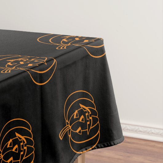 Nappe Motif noir et orange de Jack-o'-lantern d'Hallowee (In Situ)