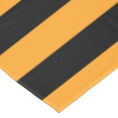 Nappe Motif noir et orange de rayures (Angle)