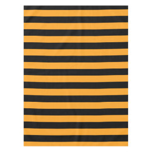 Nappe Motif noir et orange de rayures